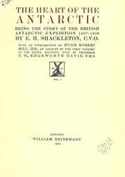 Cover book for The heart of the Antarctic