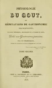 Cover book for Physiologie du goût